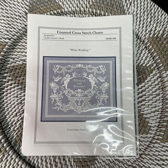 White Wedding Counted Cross Stitch Pattern - Picture 3 of 3